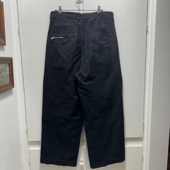 SHAREEF Japanese Brand Zip-Slit Pleated Wide Pants Size 2 - Picture 3 of 5